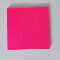 Notes autocollantes carrées en PET rose translucide, bloc-notes étanche pour le bureau - 75*75mm 50 Feuilles / Rose rouge