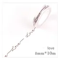 Nastro washi sottile con motivo Love minimalista 8mm x 10m per decorazione diari - N. 13 Motivo Love