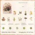 Vintage aesthetic floral PET waterproof stickers Dead Flowers Fall series 40pcs set - 40 Pieces/Pack / Withered Vintage Petals