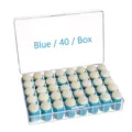 Set of 40 blue sponge daubers for ink blending and DIY craft painting projects - 40Pcs Pack / Blue