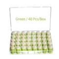 Green sponge daubers 40pcs set in a clear plastic box - 40Pcs Pack / Green