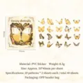 Vintage αυτοκόλλητα πεταλούδας PVC για scrapbooking και χειροτεχνίες, 40 τεμ - Πολύχρωμη Πεταλούδα