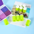 Green finger sponge daubers set for ink smudging and DIY crafting - 10 Pieces Pack / Green