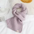 Elegante lavendel gebreide sjaal met warmhartig label voor de koude gezellige winter - Taropaars