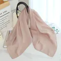 Elegant solid pink cotton linen scarf and thin shawl for women with soft texture - Khaki
