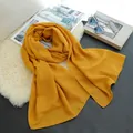 Solid mustard yellow cotton linen scarf shawl for women with lightweight texture - Turmeric / Small Size 90-90cm