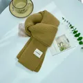 Dicker, warmer Winterstrickschal aus Wolle in Senfgelb, stilvolles Accessoire für Damen - Kurkuma / 25-160cm