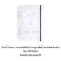 Minimalistische transparante A5 PP fotokaartbinder met hartuitsnijding en elastiek - Losbladige Ringband Cover / A5-formaat / Transparant (Met Letters)