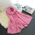 Pink solid color cotton-linen scarf for women, lightweight and versatile shawl style. - Peach Blossom Pink