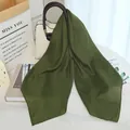 Elegant dark green cotton linen scarf for women, lightweight and versatile for all seasons - Army Green
