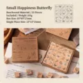 Σετ με 25 vintage ξύλινες σφραγίδες πεταλούδας για DIY scrapbooking και ημερολόγιο - Συλλογή Πεταλούδα / 25 Τεμάχια/Συσκευασία
