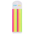 Lot de 300 onglets d'indexation adhésifs en PET coloré et transparent sur carte quadrillée - Orange Fluorescent / 300 Pièces/Paquet