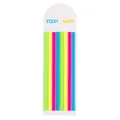 Lot de notes autocollantes PET transparentes colorées onglets minces pour marquage - Bleu Fluorescent / 300 Pièces/Paquet