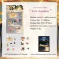 Amusement park theme manga style DIY scene stickers set with matte PET and card - Amusement Park Heartbeat / 2张贴纸加1张场景卡
