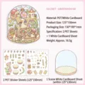 Kreatives 3D-DIY-Märchen-Gewächshaus-Aufkleber-Set mit Szenenbasis für Scrapbooking - Geheimer Blumengarten