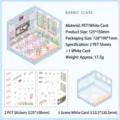 Süßes 3D-Hasen-Klassenzimmer-Aufkleber-Set mit PET-Folien und Hintergrundkarten - Hasenklassenzimmer