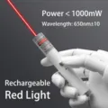 Stylo pointeur laser rouge rechargeable USB professionnel blanc pour les chats et l'enseignement - 短款白色可充电(红光)