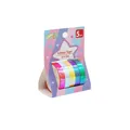 Juego de 5 cintas brillantes de arcoíris para manualidades y decoración de diarios - 5 Rollos / Arcoíris Láser