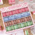 16 rolls vintage washi tape set in assorted colors for scrapbooking and DIY crafts - Basic Series (XM-JD3167B) / 16 Rolls/Pack / Starter Collection