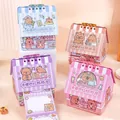 Boîte de rangement de notes autocollantes en forme de maison capybara mignonne - Style de Maison Capybara