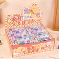 Bulk 24 sets cartoon Capybara mini washi tape rolls with dispenser in display box - Mini Tape Set (Single Box)