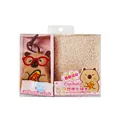 Schattig Capibara pluche notitieboek en mascotte sleutelhanger set in cadeauverpakking - Capybara Pluche Hanger Notitieboek Set (Rood Montuur)