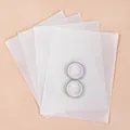 Translucent white textured heat resistant ironing paper sheets for fuse beads DIY craft - 4 Sheets 15*20cm + 2 Rolls Edging Tape / White