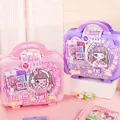 Set regalo valigia giocattolo rosa e viola per bambini con simpatici cartoni animati - Serie Qiaoqiao
