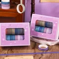 Premium Morandi color basic series washi tape set in decorative purple gift packaging - Basic Series (XM-HZ3023) / 20 Rolls Box / Morandi Color