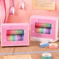 Macaron color washi tape set in pink boxes with multiple colorful pastel rolls - Basic Series (XM-HZ3023) / 20 Rolls Box / Macaron Multicolor