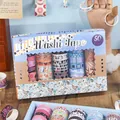Lot de 50 rubans washi créatifs dans une boîte cadeau bleue pour scrapbooking - Aube et Crépuscule / 50 Pièces/Paquet