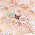 Cute capybara washi tape rolls with humorous Chinese text for journaling and DIY decor - Introvert Extrovert Phrases And Art Of War
