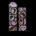 Floral rose scrapbooking stickers featuring vintage shell light and laser gold stamping - 60x178mm (2 Sheets Included) / Ocean Song (Purple Tone)