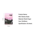 Vintage aesthetic washi paper sticker book for DIY scrapbooking, 35x50mm, 50 sheets - Life Aesthetics Mini Book / 50 Sheets/Pack