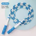 Corda per saltare regolabile blu cielo con perline per bambini e principianti sport - 2.6M/Pack / Celeste