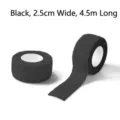 Vendaje cohesivo negro para dedos, 2.5 cm de ancho y 4.5 m de largo - Aprox 4.5 Metros / Negro