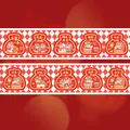 Chinese Nieuwjaar stickers met goudfolie en schattige pony illustraties - Gelukszak Nieuwjaarsstijl