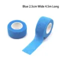 Vendaje elástico autoadhesivo azul para dedos, cinta deportiva no tejida de 2,5cm x 4,5m - Aprox 4.5 Metros / Azul
