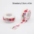 Selbsthaftende Fingerbandage mit Erdbeermuster, Größe 2.5cm x 4.5m für optimalen Schutz - Einzelrolle (Breite 2.5cmxLänge 4.5m) / Erdbeere