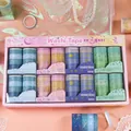 Vintage washi tape set including 8 rolls with various colorful geometric patterns - Wonderful Universe