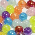Colorful iridescent acrylic round beads for DIY jewelry making and handmade accessories. - 8mm / Jelly AB Multicolor Mixed