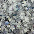 Assorted iridescent and frosted acrylic flower and leaf beads for DIY jewelry making. - 500g Pack (Approx. 800 Pieces) / Black