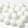 Premium opaque white acrylic round beads for handmade DIY jewelry and craft projects - 6mm / Solid White
