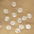 Transparent faceted acrylic beads for handmade DIY jewelry and early education crafts. - Clear White / 10mm