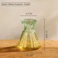 Piccolo vaso in vetro sfumato verde e giallo per fiori idroponici e piante da interno - Sfumato Verde-Giallo - Piccolo