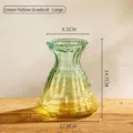 Grande vaso in vetro ondulato sfumato verde e giallo per le composizioni floreali - Sfumato Verde-Giallo - Grande