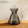 Grande vaso in vetro grigio fumo con trama geometrica e dimensioni - Grigio Fumo - L