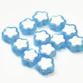 Blue and white acrylic flower beads for DIY jewelry making and children's craft sets. - Plum Blossom / 500g Pack / Medium Blue