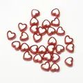 Red and white heart-shaped acrylic beads for DIY children's jewelry making crafts - Heart Shape / 500g Pack / Red