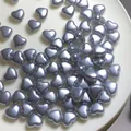 Premium silver 8mm heart-shaped ABS imitation pearl beads for handmade DIY jewelry - 2500颗装(8mm) / Gray